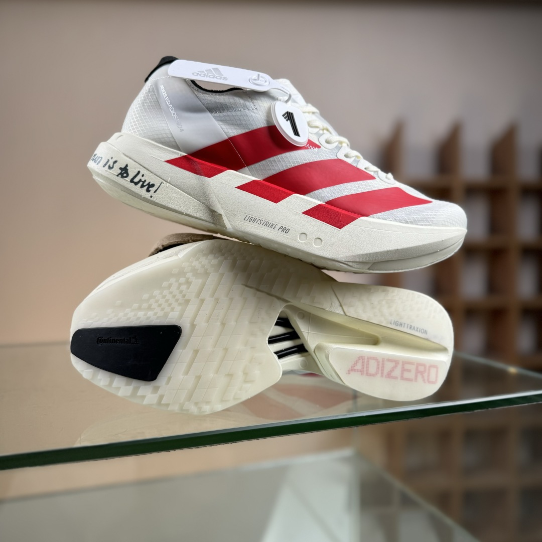 260 外贸版 Adidas Adizero Adios 4 M JR6363 阿迪透气轻盈低帮跑步鞋