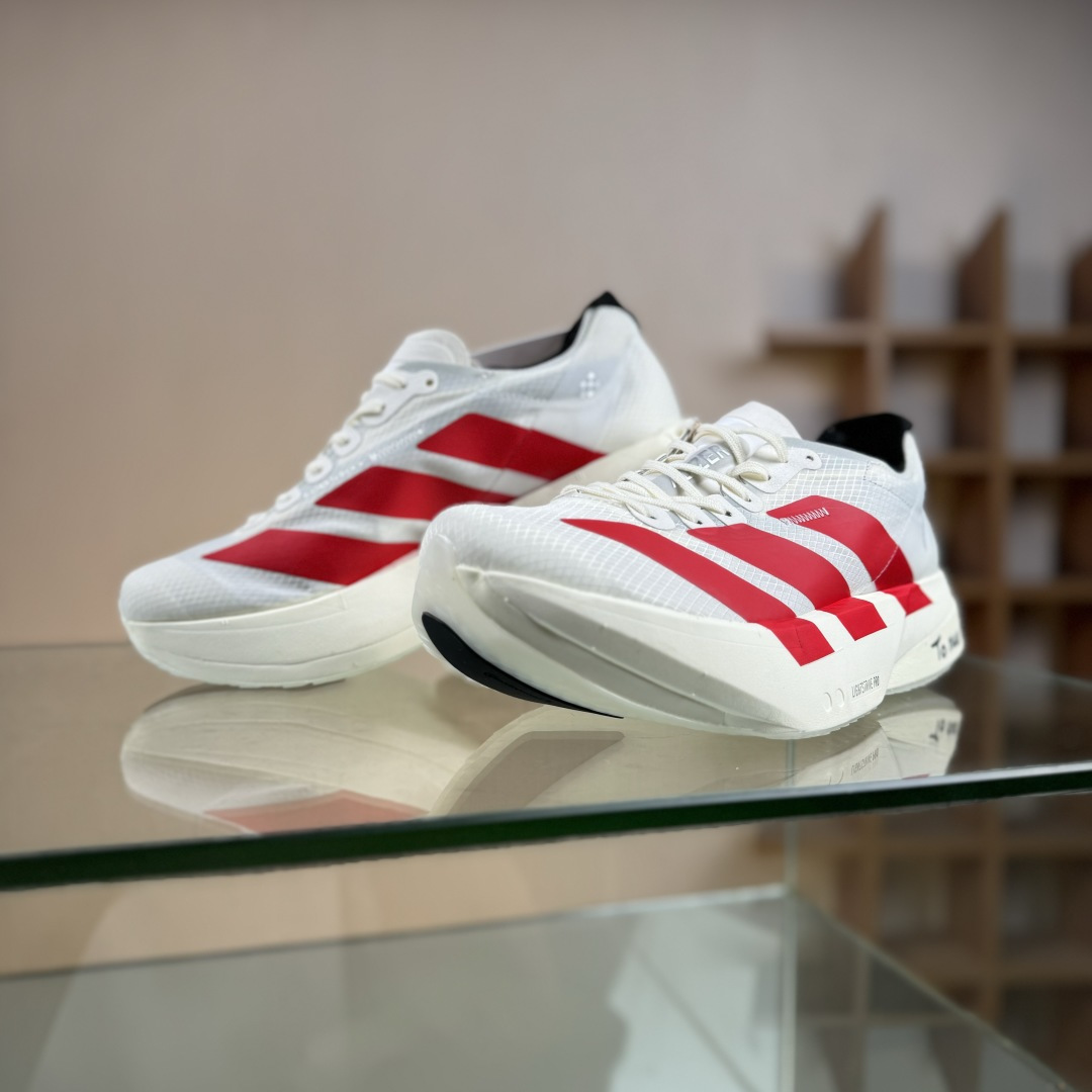 260 外贸版 Adidas Adizero Adios 4 M JR6363 阿迪透气轻盈低帮跑步鞋