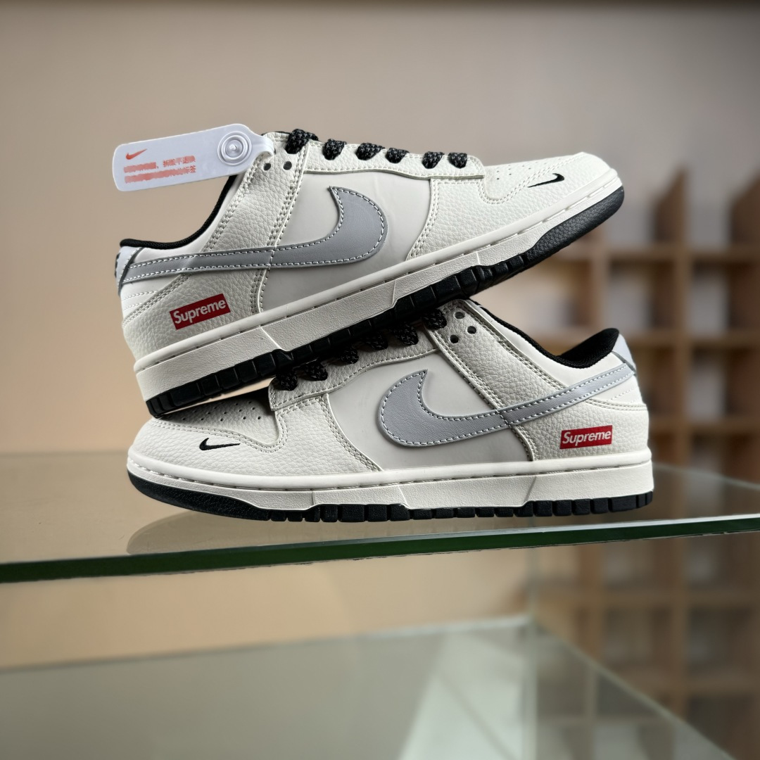 280 Nike SB Dunk Low Supreme联名 米黑灰 周年高端定制 低帮休闲板鞋 JP1628-030