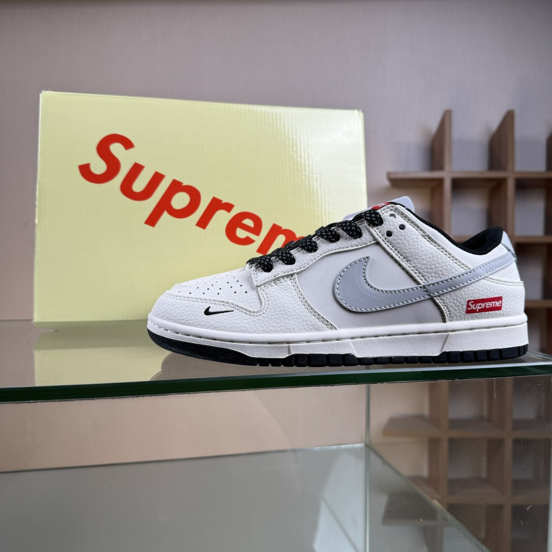 280 Nike SB Dunk Low Supreme联名 米黑灰 周年高端定制 低帮休闲板鞋 JP1628-030