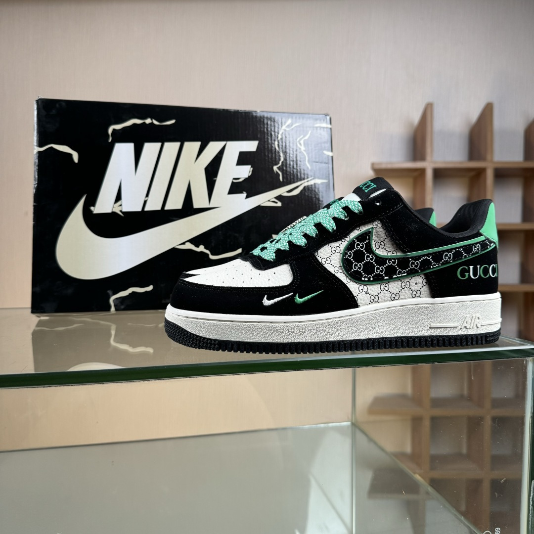 Nike Air Force 1 Low 07 x GUCCI 黑白绿双小勾满天星 KJ1688-024