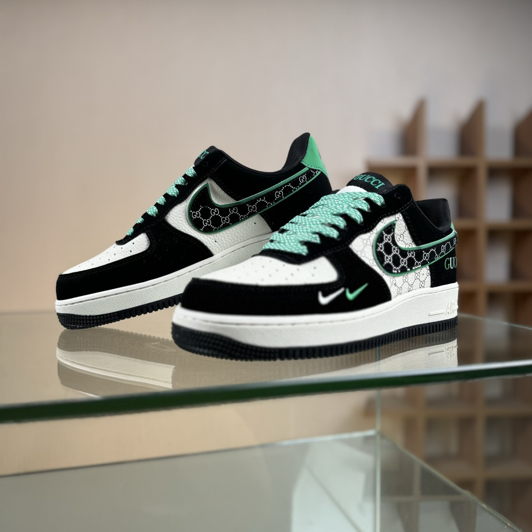 Nike Air Force 1 Low 07 x GUCCI 黑白绿双小勾满天星 KJ1688-024