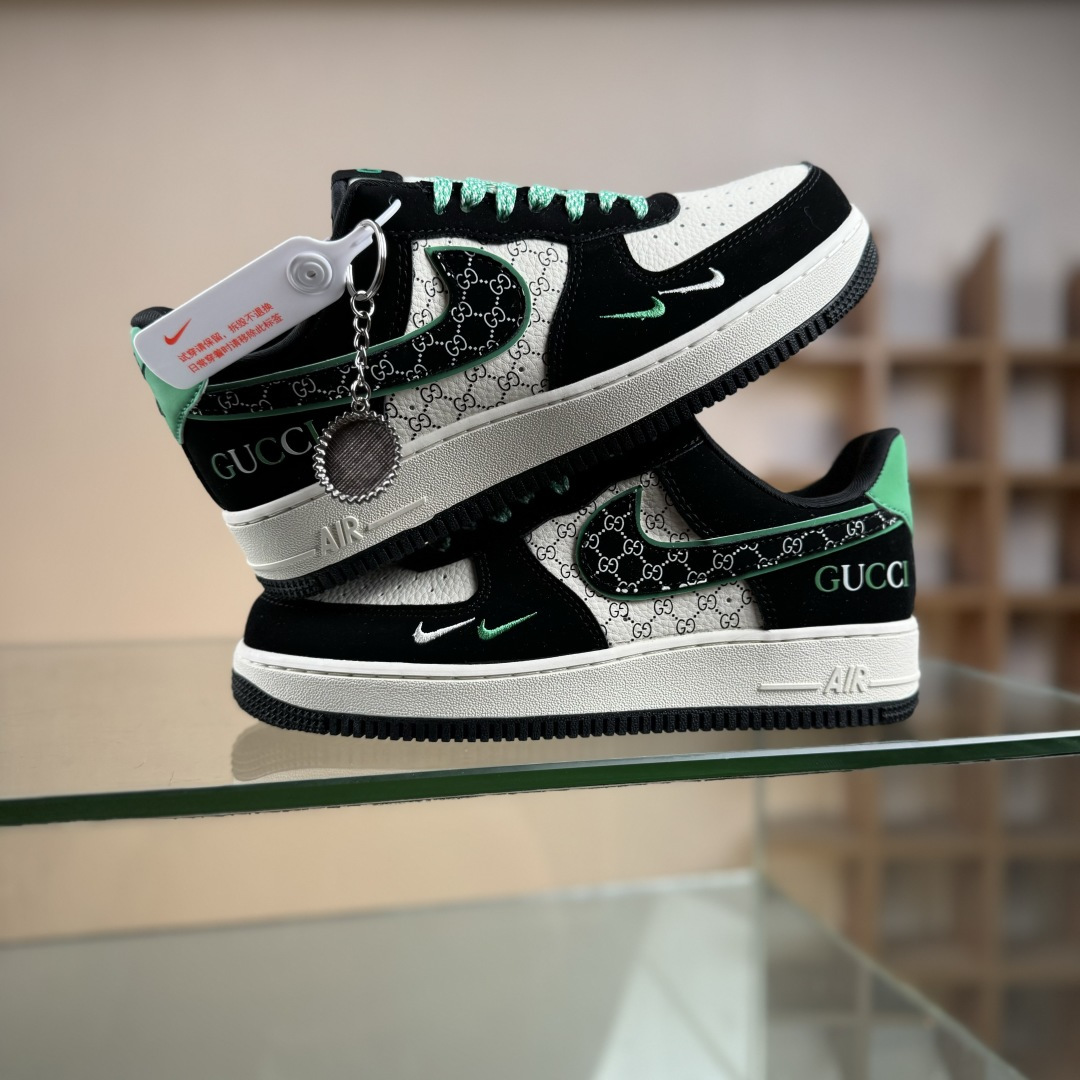 Nike Air Force 1 Low 07 x GUCCI 黑白绿双小勾满天星 KJ1688-024