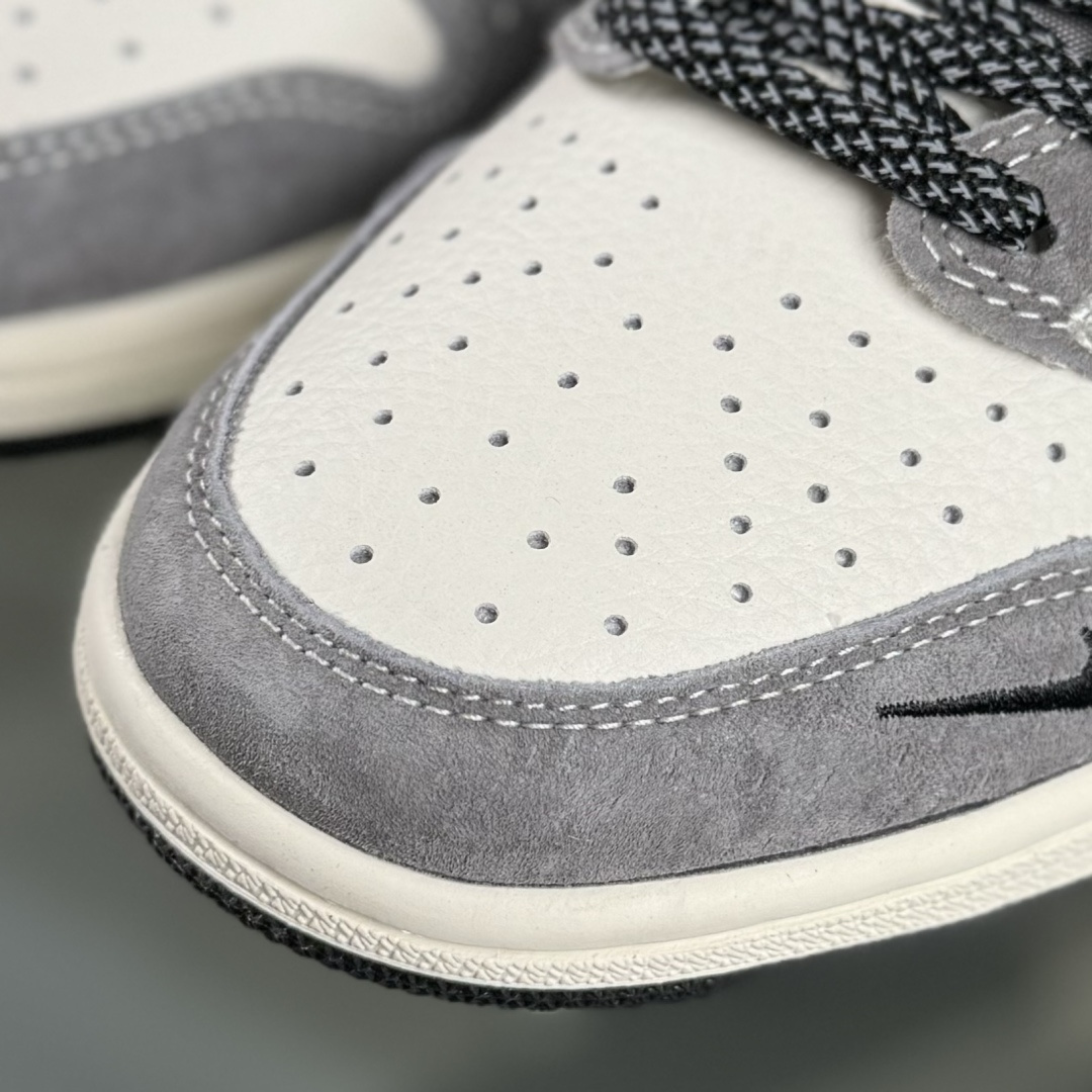 Travis Scott x Fragment Design x Air Jordan 1 Low SP AJ1 乔1UN联名 猪八米灰多勾 低帮文化休闲板鞋 DD7866-116