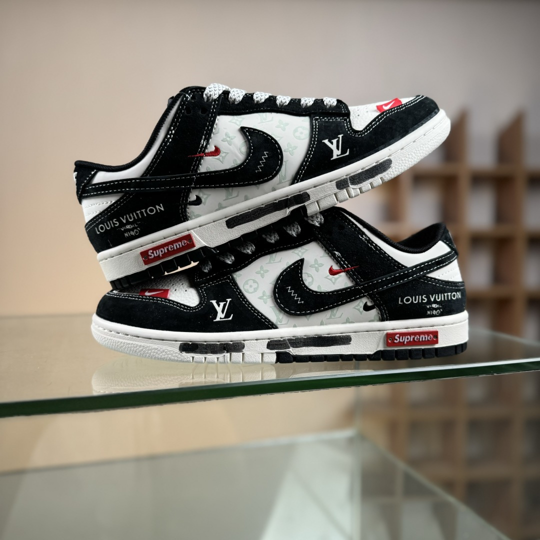 Nike SB Dunk Low LV联名 涂鸦印花 周年高端定制 低帮休闲板鞋 CX5050-Y19