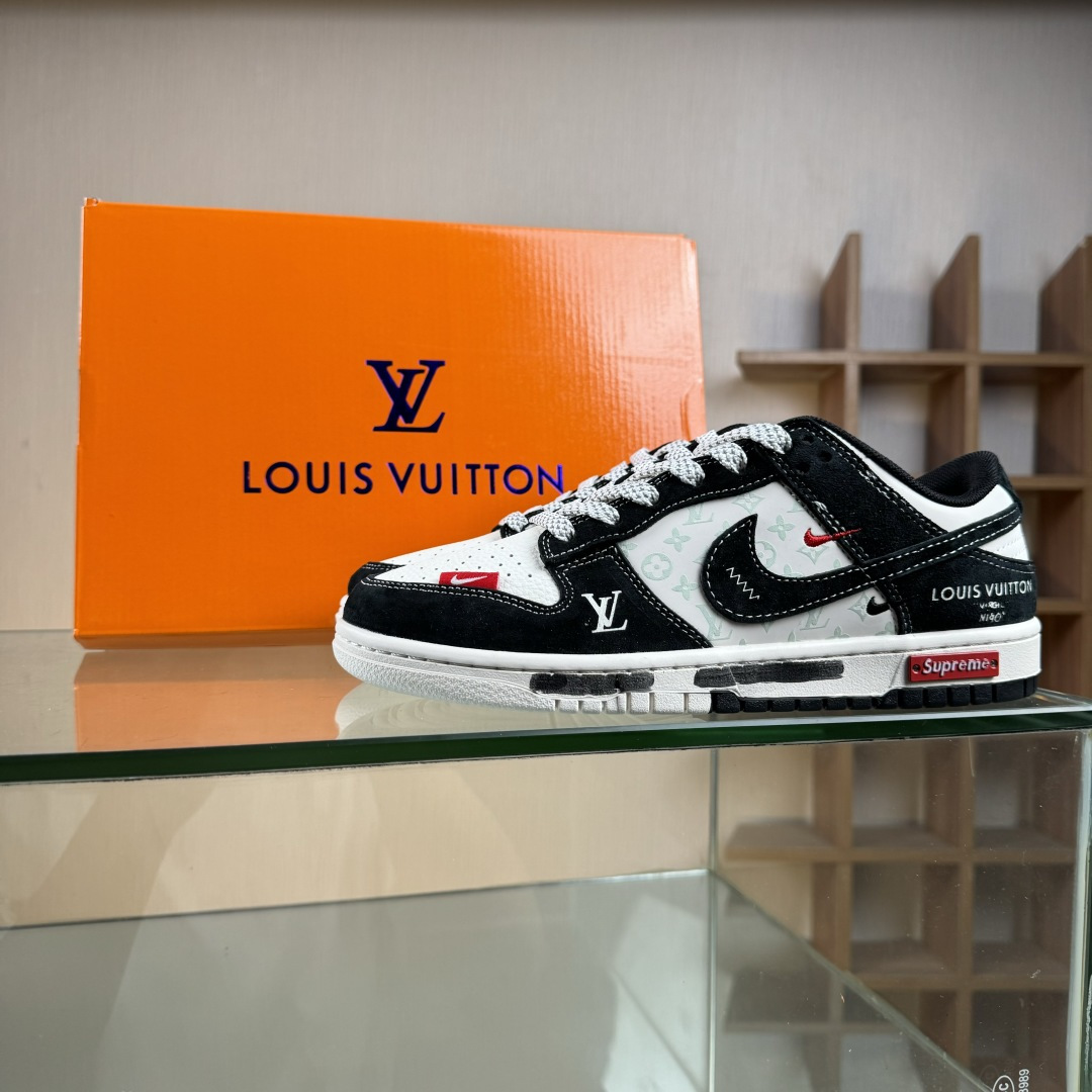 Nike SB Dunk Low LV联名 涂鸦印花 周年高端定制 低帮休闲板鞋 CX5050-Y19
