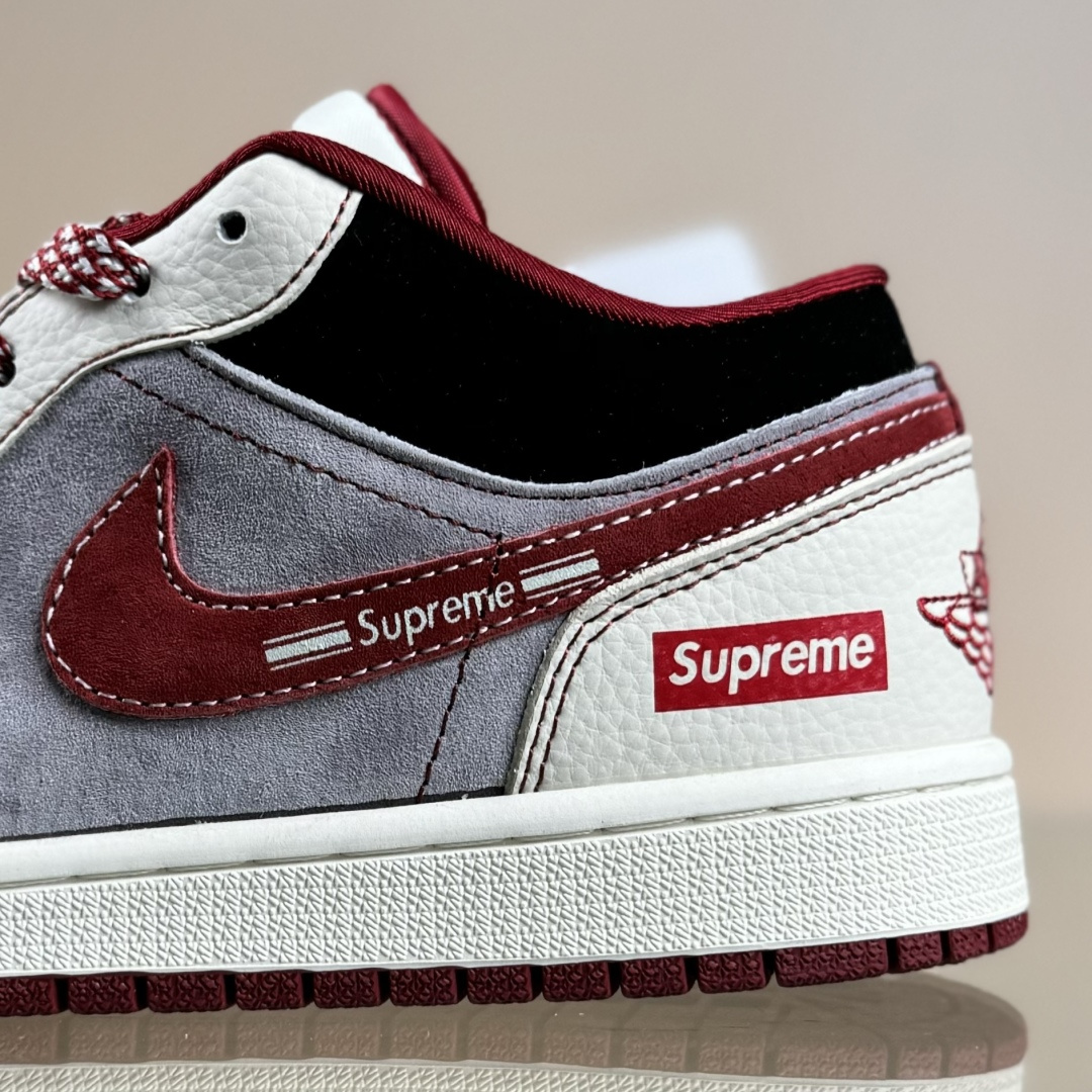 Air Jordan 1 Low AJ1 乔1联名 灰红猪八 高端定制 低帮复古篮球鞋 LD8888-007 Air Jordan 1 Low AJ1 乔1联名 灰红猪八 高端定制 低帮复古篮球鞋 LD8888-007