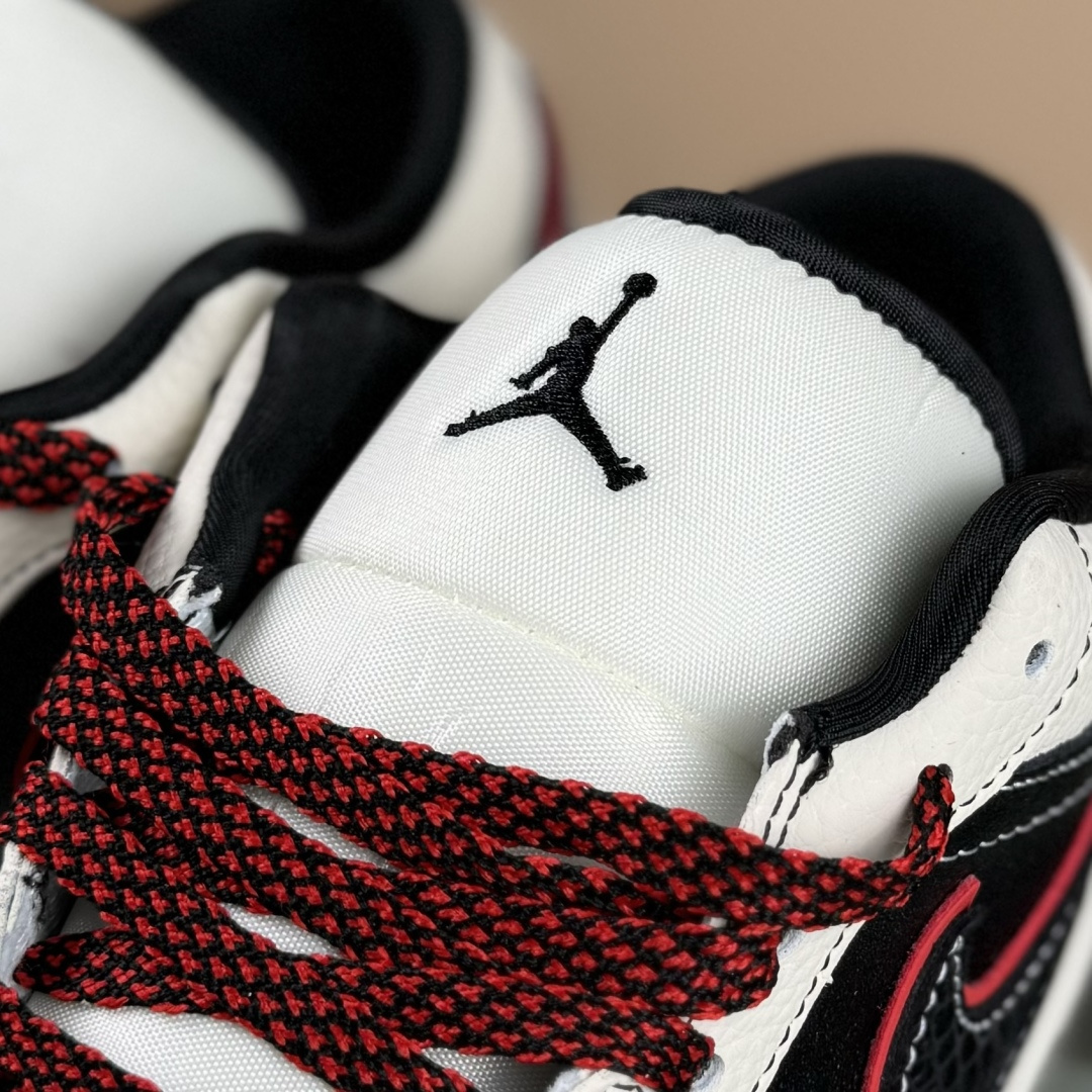 280 Nike Jordan Air Jordan 1“斯图西联名——米白黑红勾” 高端定制 低帮 复古 减震 防滑 耐磨 篮球鞋 QG1988-013-Chinese UA Cheap High Quatity Brand Clothes Bags handbags Sneakers wholesale wholesaler seller from China Factory suppliers Fashion Clothing Shoes best Quality Beautiful Price 280 Nike Jordan Air Jordan 1“斯图西联名——米白黑红勾” 高端定制 低帮 复古 减震 防滑 耐磨 篮球鞋 QG1988-013