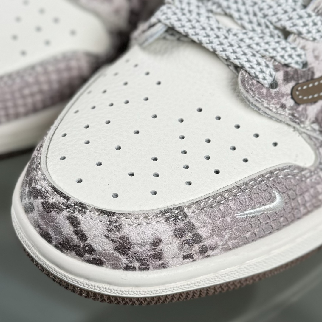 Travis Scott x Fragment Design x Air Jordan 1 Low SP AJ1 乔1LV联名 棕蟒纹 低帮文化休闲板鞋 XS7089-618