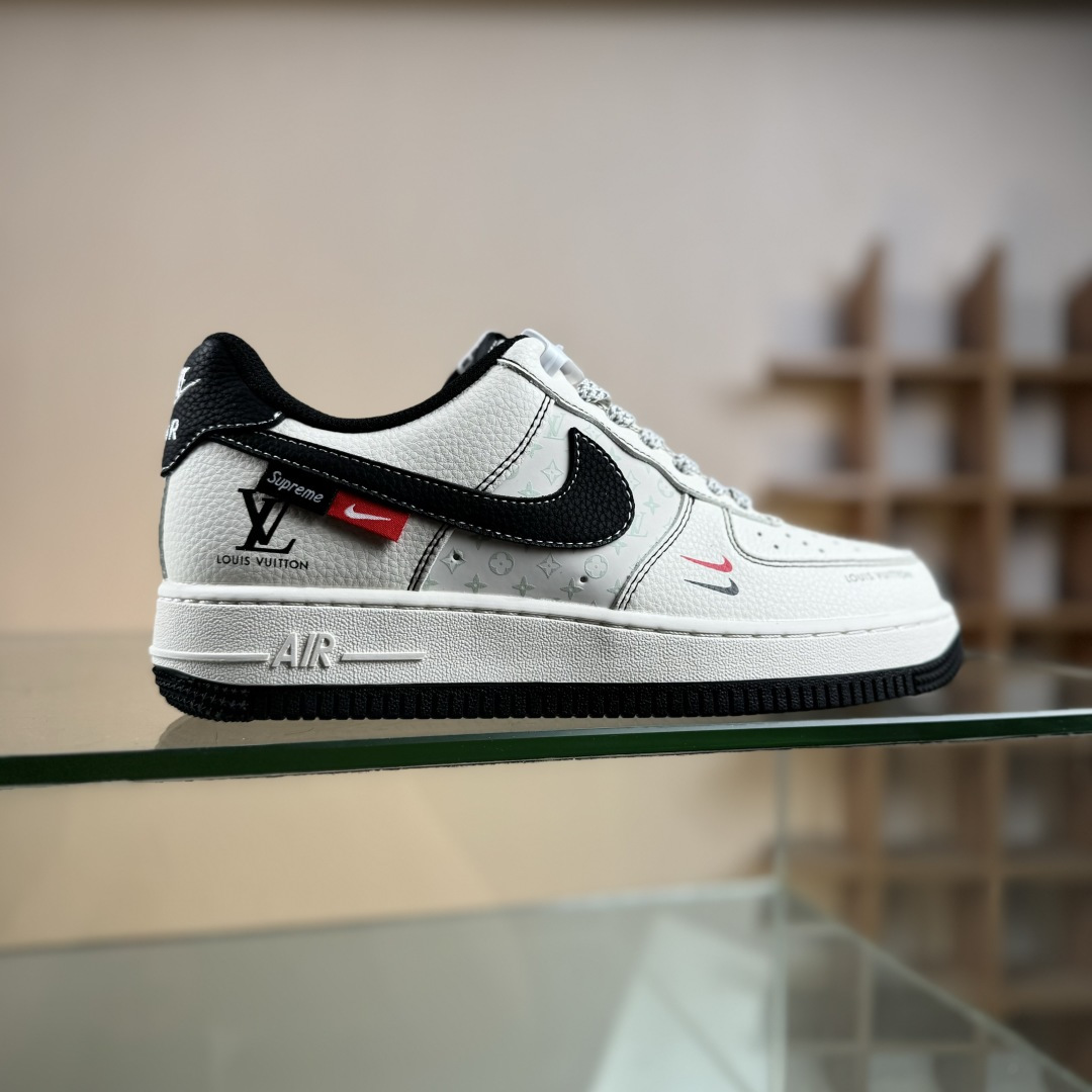Nike Air Force 1’07 Low LV联名 印花米黑红 空军一号低帮休闲板鞋 MZ9588-812