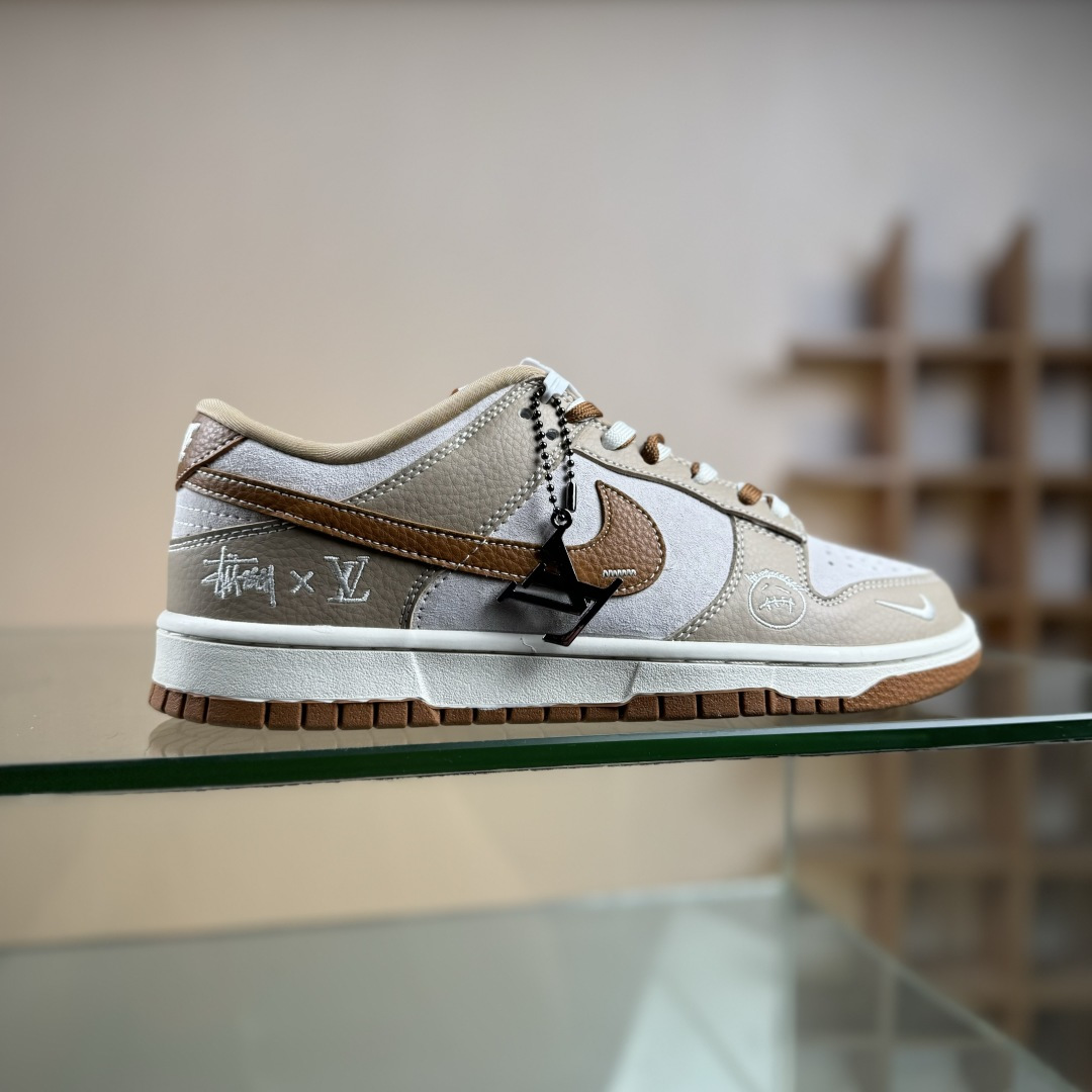 Nike SB Dunk Low 三方联名 卡其棕 高端定制 低帮休闲板鞋 SG6688-005