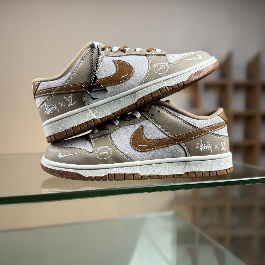 Nike SB Dunk Low 三方联名 卡其棕 高端定制 低帮休闲板鞋 SG6688-005