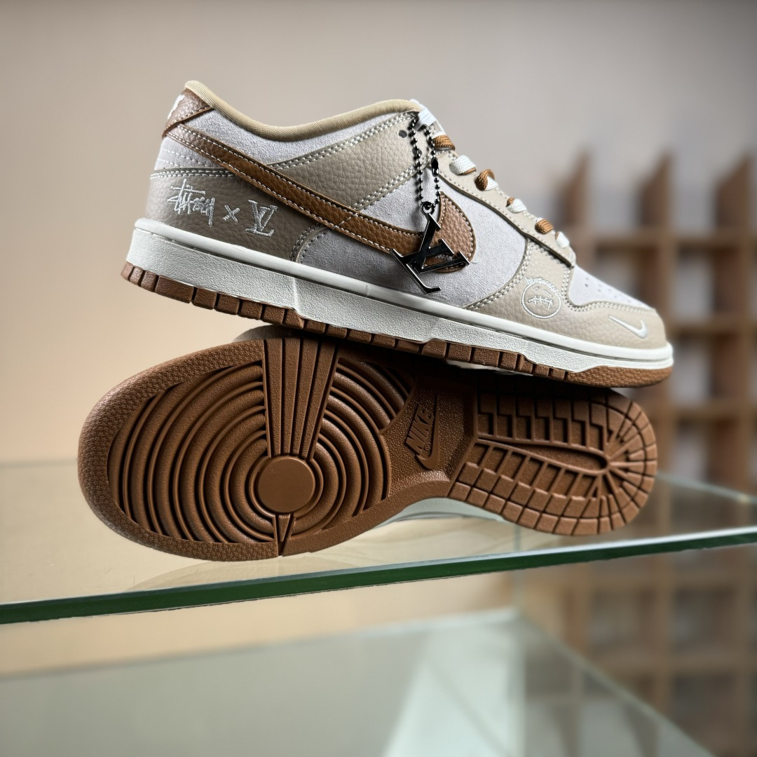 Nike SB Dunk Low 三方联名 卡其棕 高端定制 低帮休闲板鞋 SG6688-005