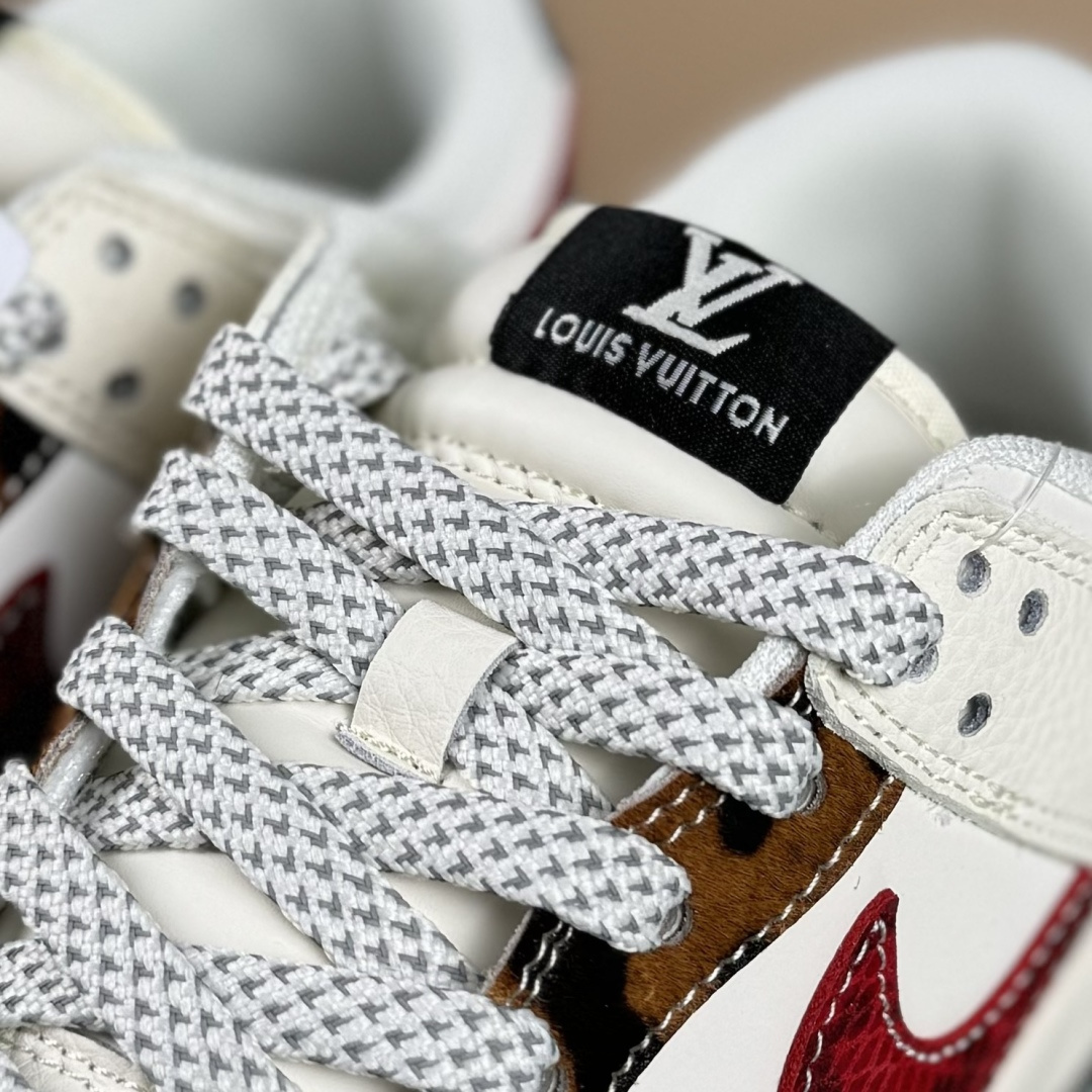 Nike SB Dunk Low LV联名 暗红勾 周年高端定制 低帮休闲板鞋 XS6089-627