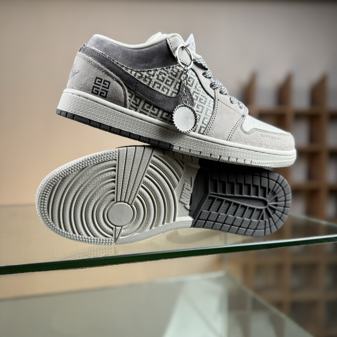Air Jordan 1 Low AJ1 乔1 纪梵希联名 米灰猪八 低帮复古篮球鞋 LD8888-008