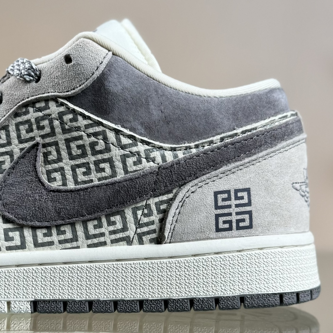 Air Jordan 1 Low AJ1 乔1 纪梵希联名 米灰猪八 低帮复古篮球鞋 LD8888-008