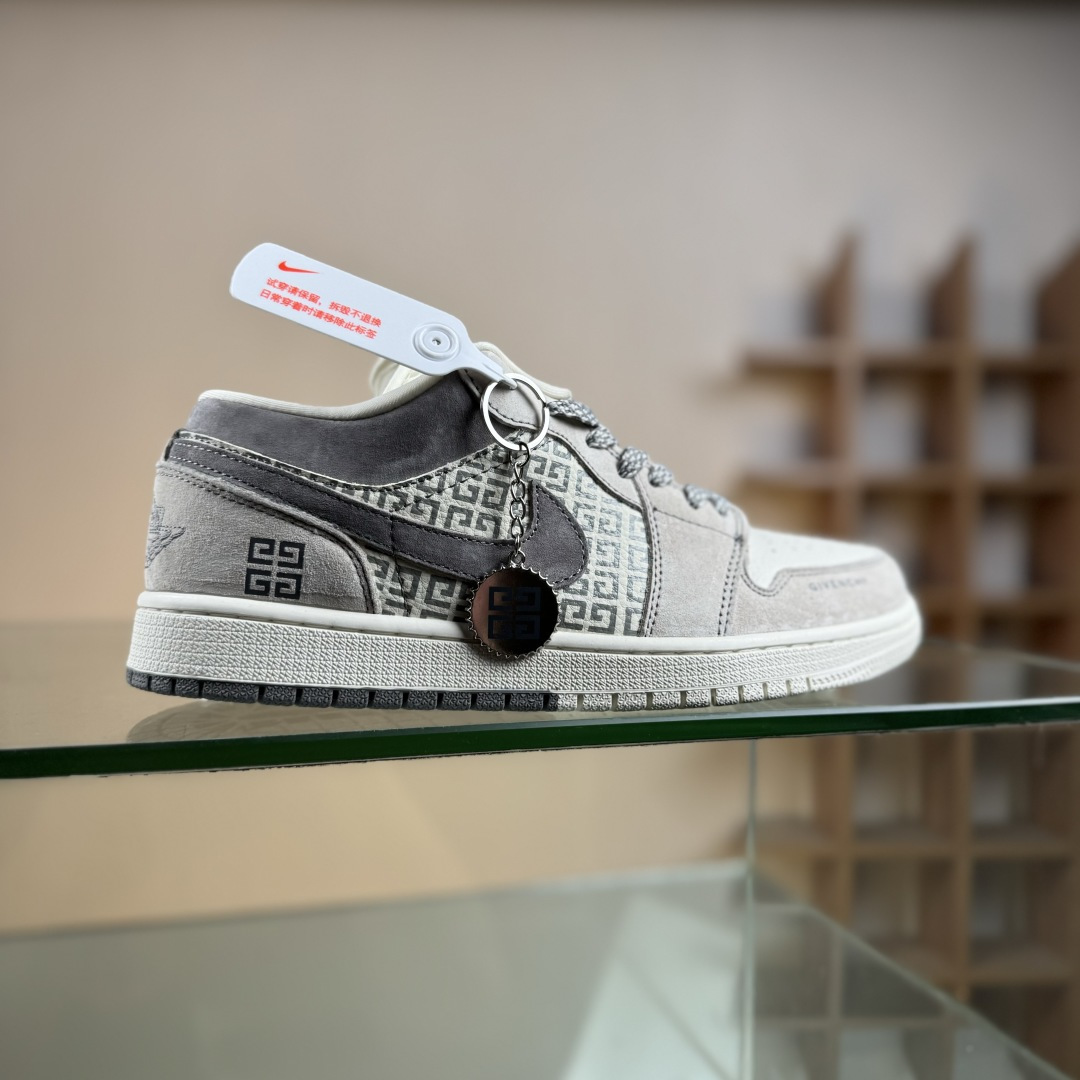 Air Jordan 1 Low AJ1 乔1 纪梵希联名 米灰猪八 低帮复古篮球鞋 LD8888-008