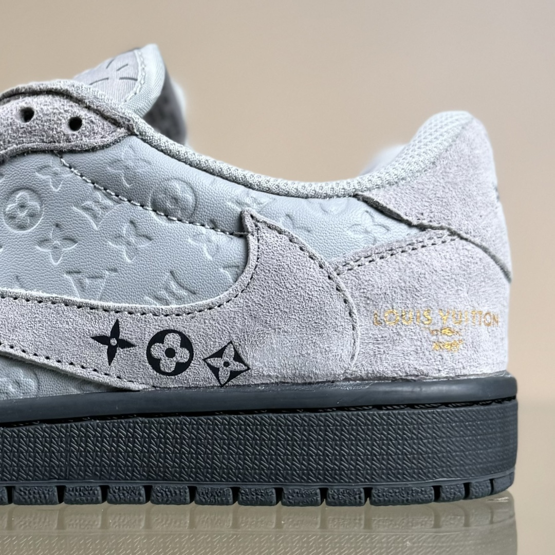 280 Travis Scott x Fragment Design x Air Jordan 1 Low SP AJ1 乔1LV联名 翻毛灰勾 低帮文化休闲板鞋 DZ5899-040