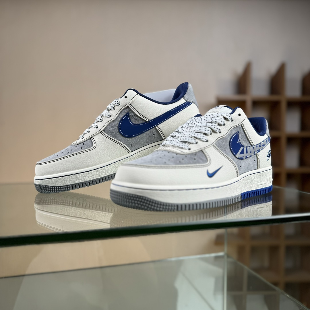 260 Nike Air Force 1'07 Low 斯图西 双拼花蓝勾 空军一号低帮休闲板鞋 XL1979-123-Chinese UA Cheap High Quatity Brand Clothes Bags handbags Sneakers wholesale wholesaler seller from China Factory suppliers Fashion Clothing Shoes best Quality Beautiful Price 260 Nike Air Force 1'07 Low 斯图西 双拼花蓝勾 空军一号低帮休闲板鞋 XL1979-123