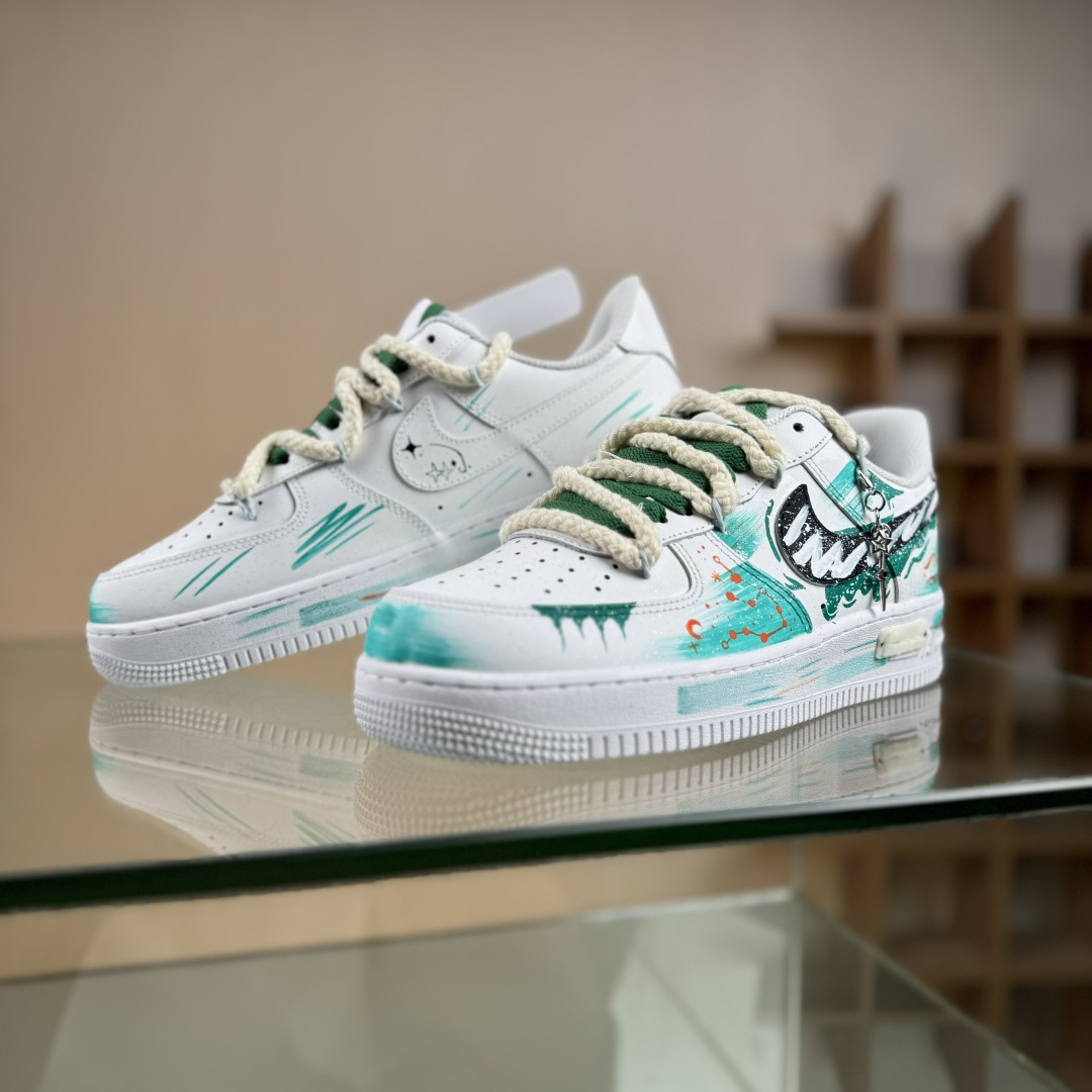 260 Nike Air Force 1'07 Low ”Aquarius” 手绘涂鸦 十二星座系列 金牛座 空军一号低帮休闲板鞋