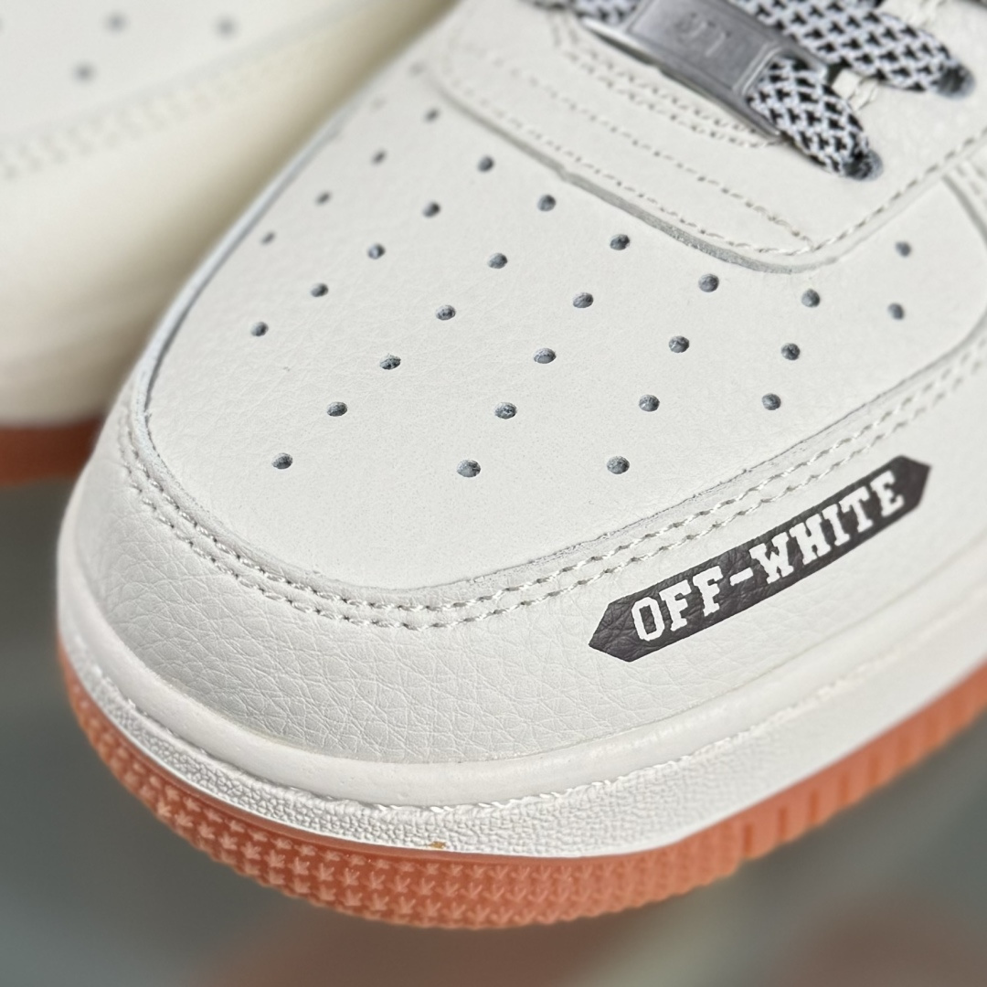 260 Nike Air Force 1'07 Low 联名 爱心米黑生胶 空军一号低帮休闲板鞋 QW5836-027