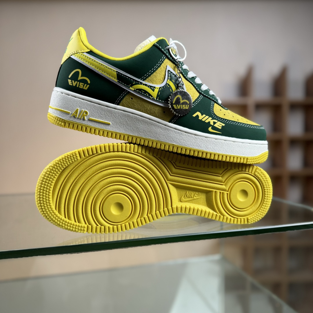 260 Nike Air Force 1'07 Low 草绿黄 空军一号低帮休闲板鞋 SY1388-008