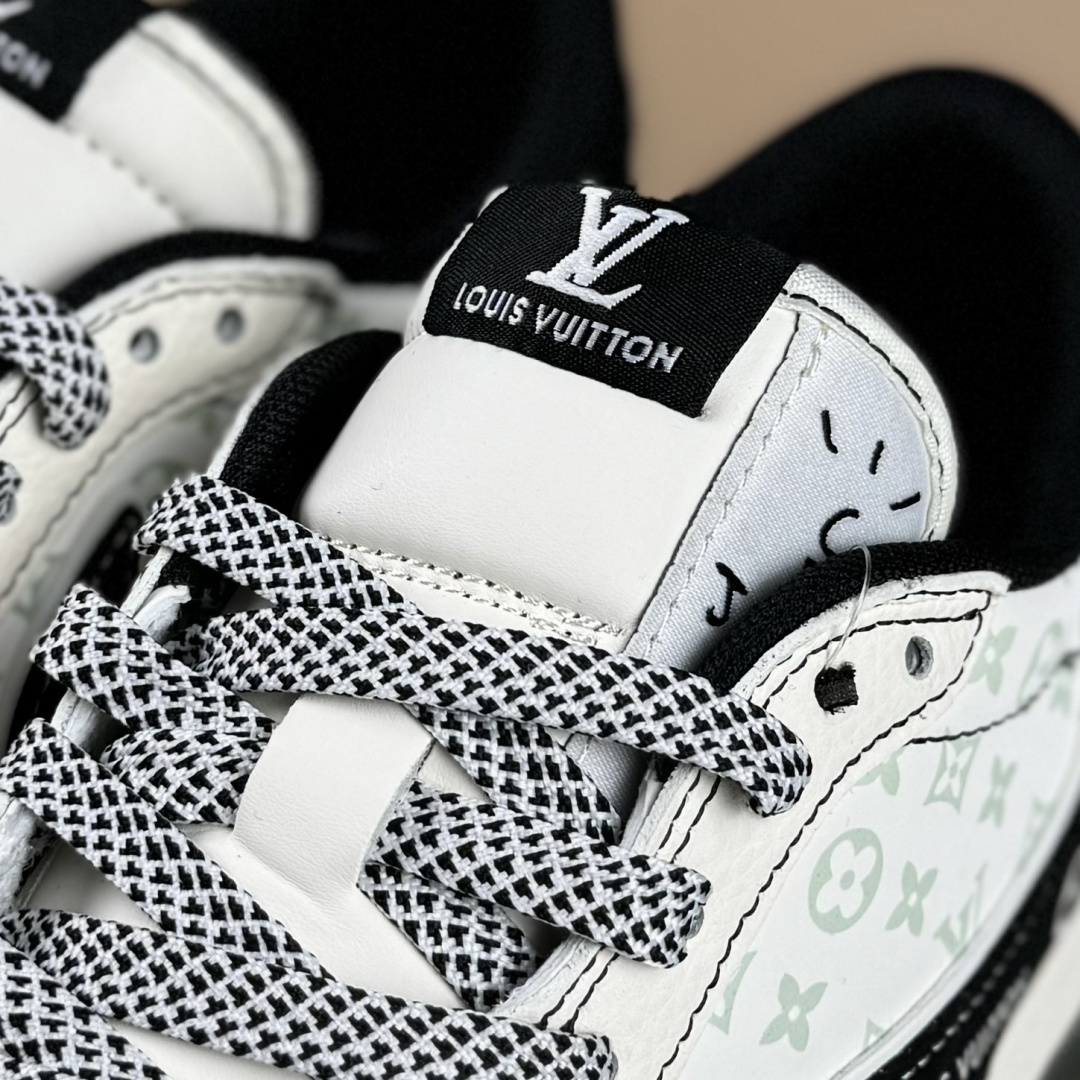 280 Travis Scott x Fragment Design x Air Jordan 1 Low OG SP AJ1 乔1 LV联名 黑勾红标 低帮文化休闲板鞋 CX5050-Y30