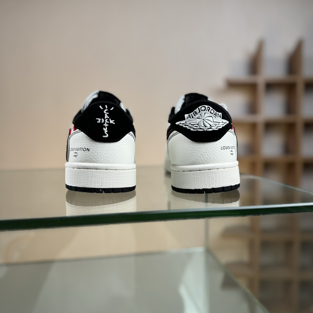 280 Travis Scott x Fragment Design x Air Jordan 1 Low OG SP AJ1 乔1 LV联名 黑勾红标 低帮文化休闲板鞋 CX5050-Y30