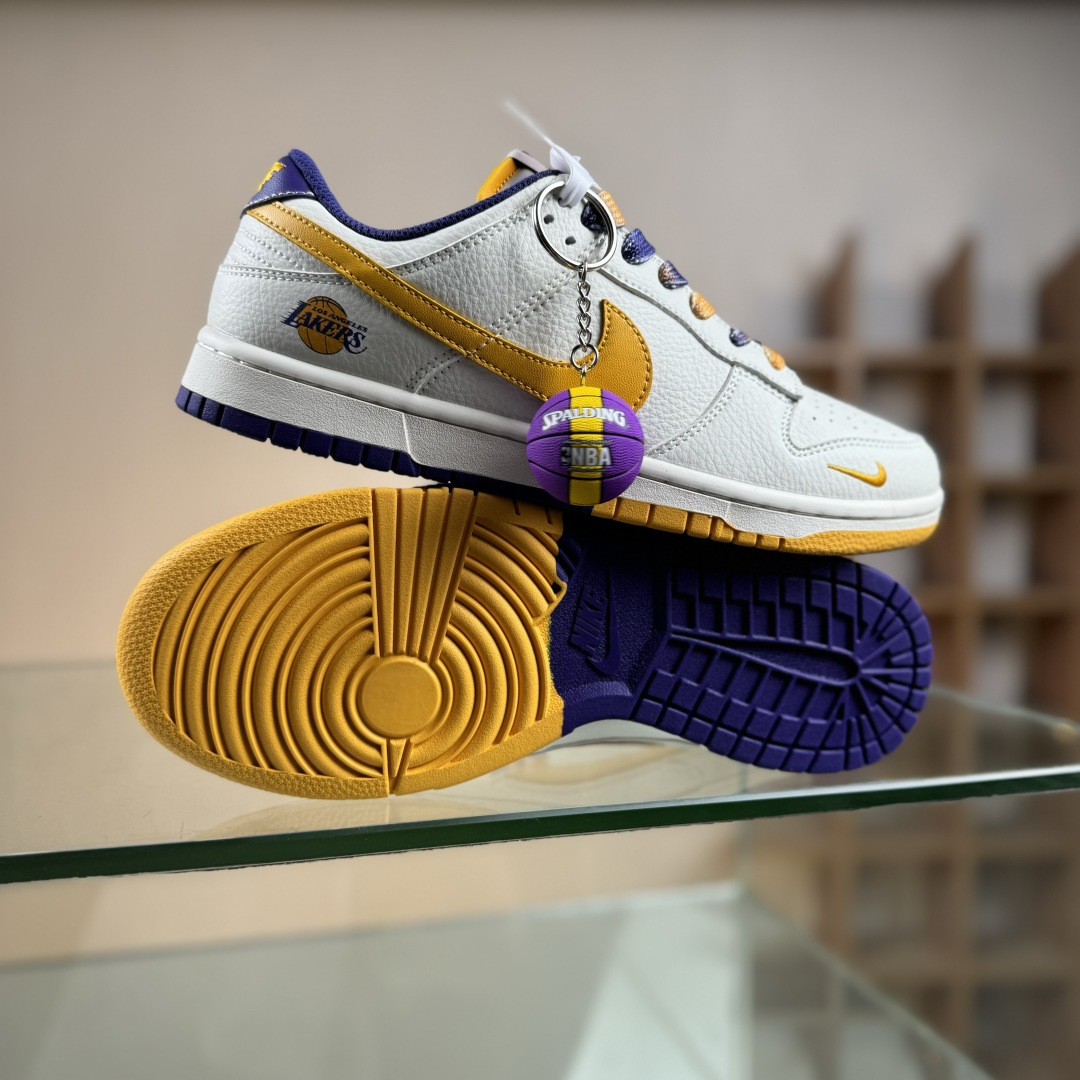 280 Nike SB Dunk Low NBA联名 紫金湖人 周年高端定制 低帮休闲板鞋 CS1688-107