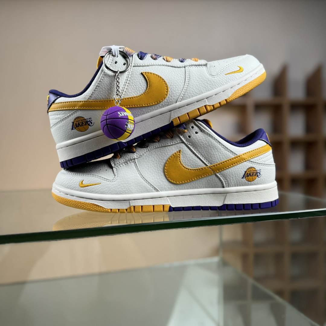 280 Nike SB Dunk Low NBA联名 紫金湖人 周年高端定制 低帮休闲板鞋 CS1688-107