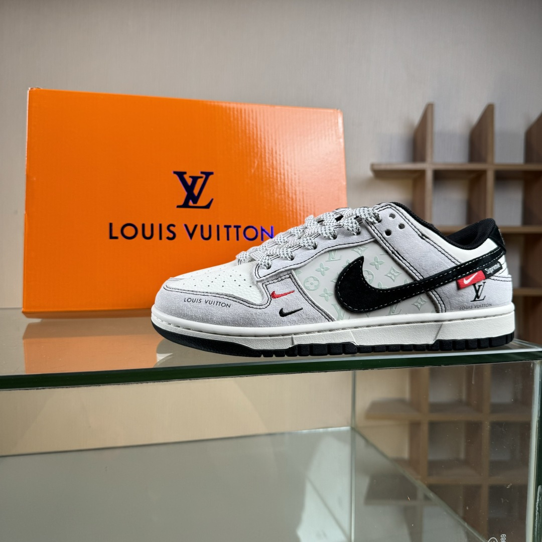 280 Nike SB Dunk Low LV联名 灰猪八红黑小勾 周年高端定制 低帮休闲板鞋 CX5050-Y11