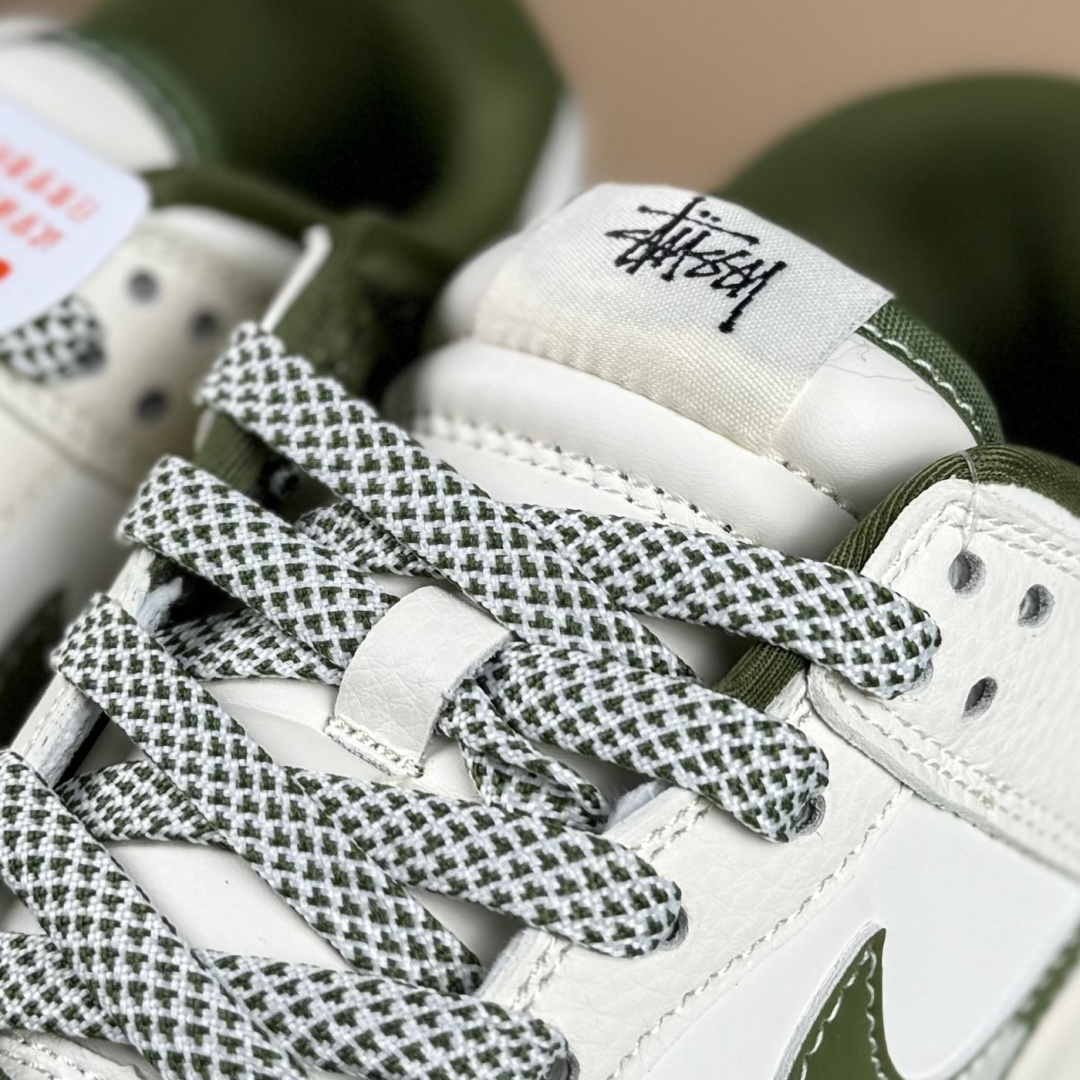 280 Nike SB Dunk Low 斯图西联名 泼墨绿勾 周年高端定制 低帮休闲板鞋 XS6089-608