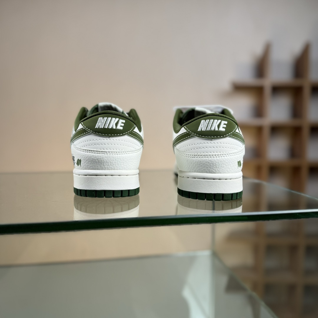 280 Nike SB Dunk Low 斯图西联名 泼墨绿勾 周年高端定制 低帮休闲板鞋 XS6089-608
