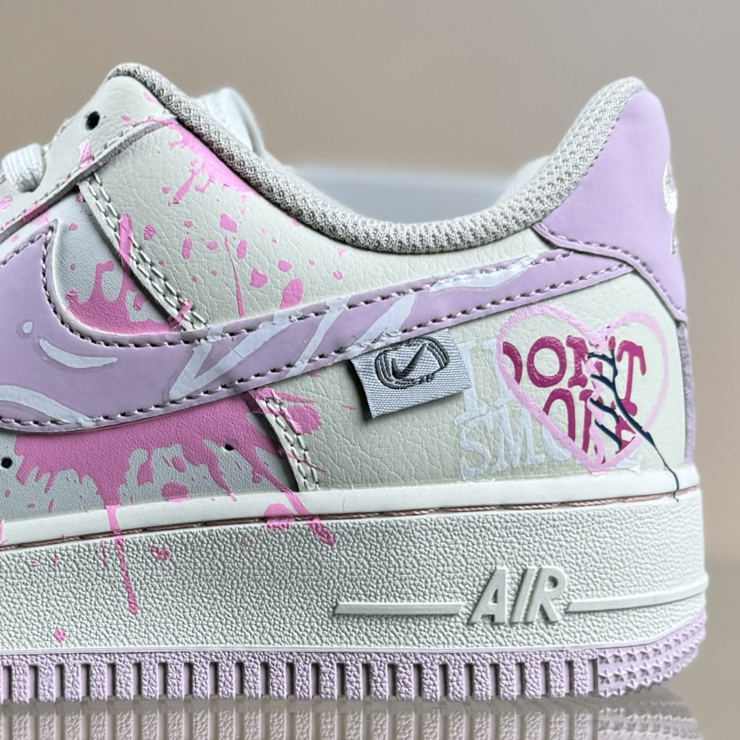 Nike Air Force 1'07 Low ”Purple Pink Sweet Painting” 手绘涂鸦 紫粉甜绘 空军一号 低帮休闲板鞋 FB1839-122