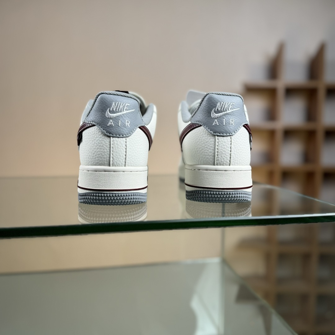 Nike Air Force 1'07 Low 联名 米灰红小双勾 空军一号低帮休闲板鞋 QW5606-268