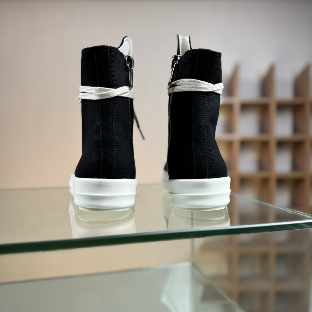 500 RO / Rick Owens DRKSHDW 瑞克·欧文斯圆头系带 轻便 高帮帆布鞋