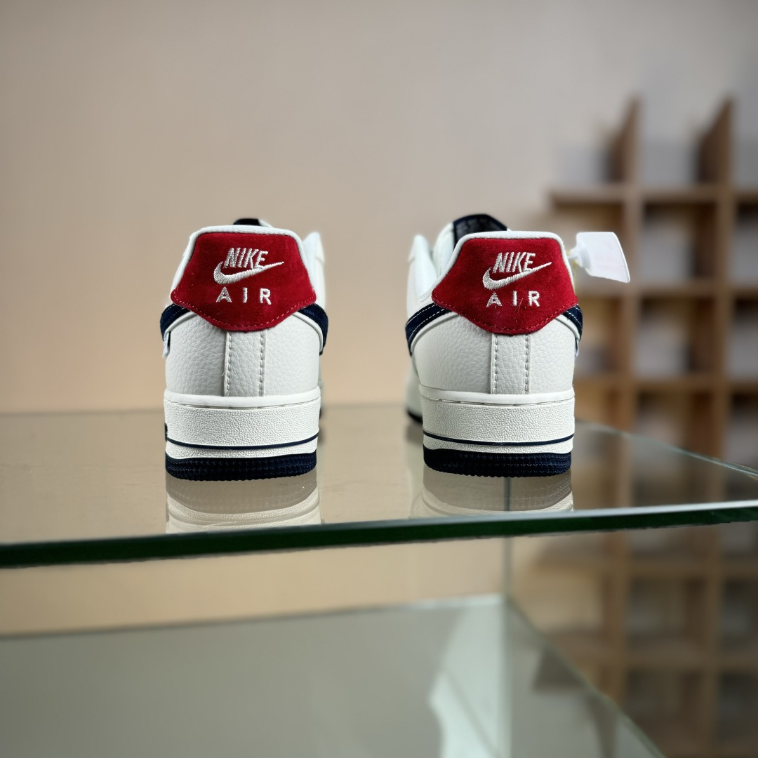 Nike Air Force 1'07 Low 蓝红 米白蓝红猪八革 空军一号低帮休闲板鞋 DD1982-326