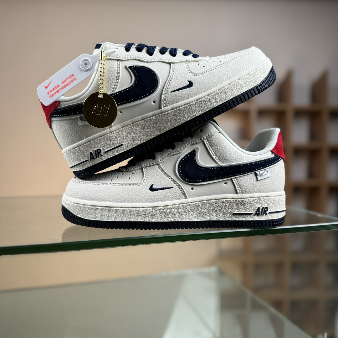 Nike Air Force 1'07 Low 蓝红 米白蓝红猪八革 空军一号低帮休闲板鞋 DD1982-326