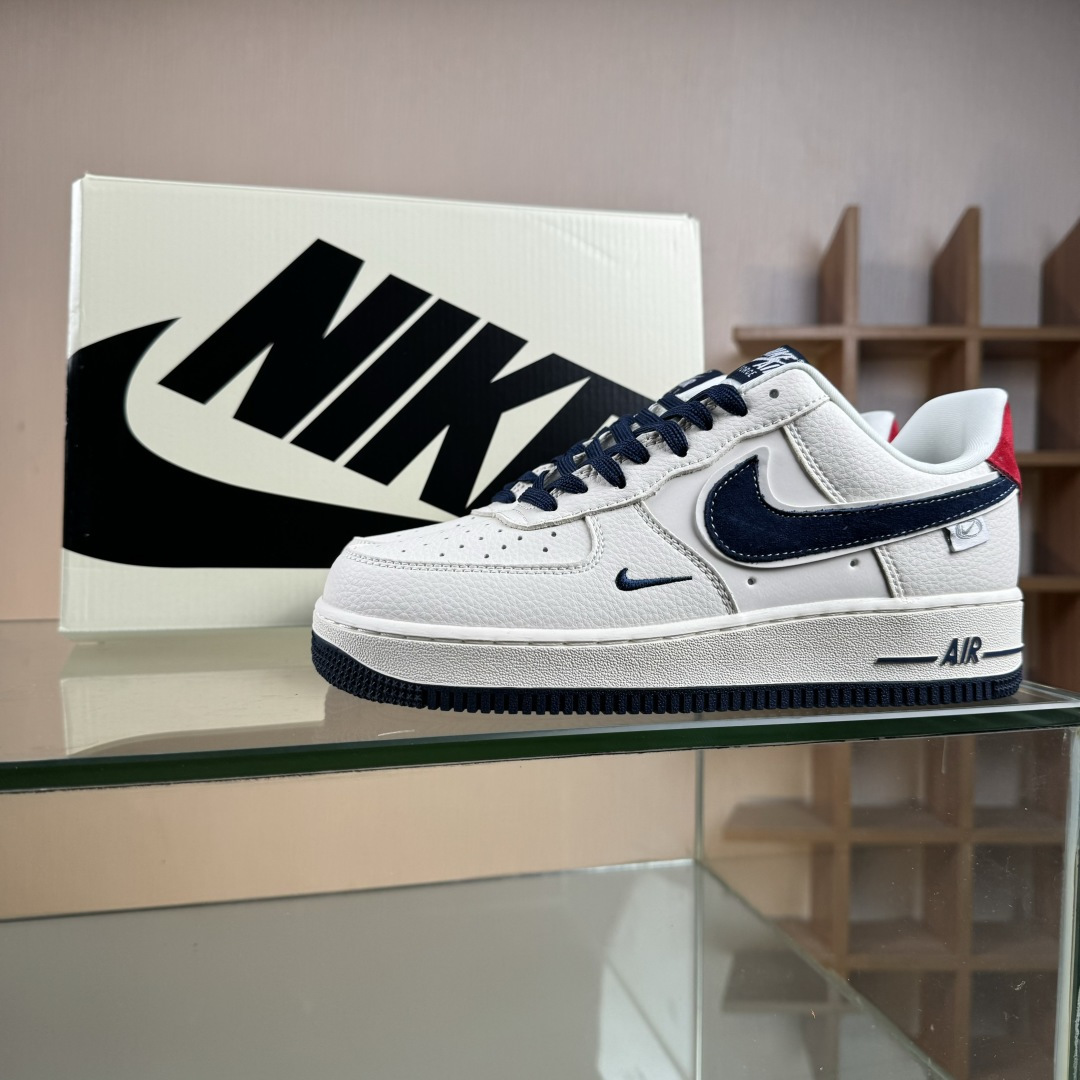 Nike Air Force 1'07 Low 蓝红 米白蓝红猪八革 空军一号低帮休闲板鞋 DD1982-326