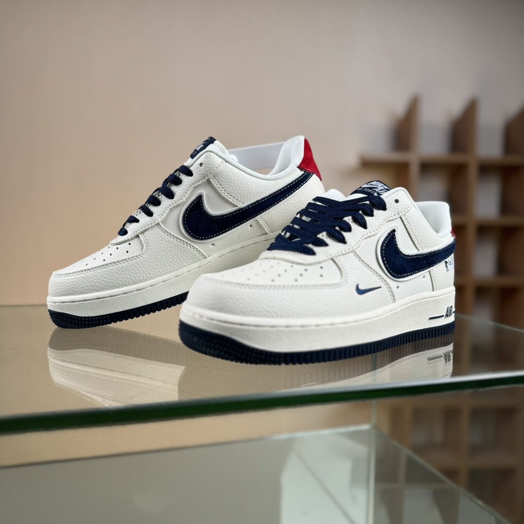 Nike Air Force 1'07 Low 蓝红 米白蓝红猪八革 空军一号低帮休闲板鞋 DD1982-326
