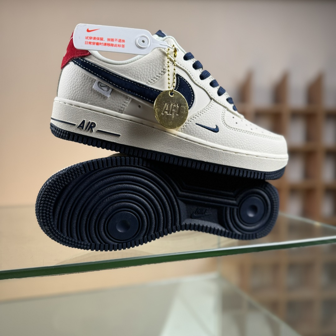 Nike Air Force 1'07 Low 蓝红 米白蓝红猪八革 空军一号低帮休闲板鞋 DD1982-326