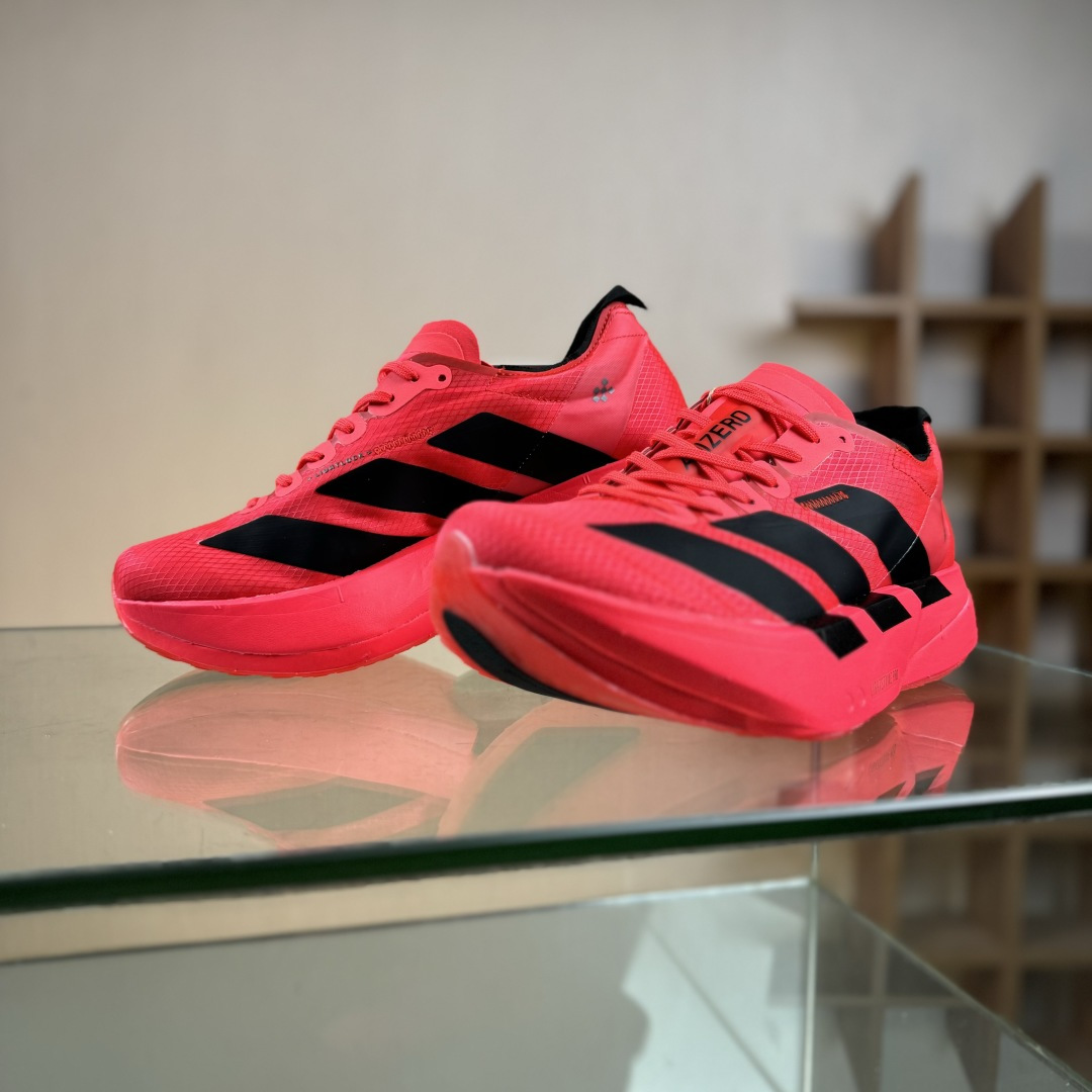 260 外贸版 Adidas Adizero Adios 4 M JR6368 阿迪透气轻盈低帮跑步鞋