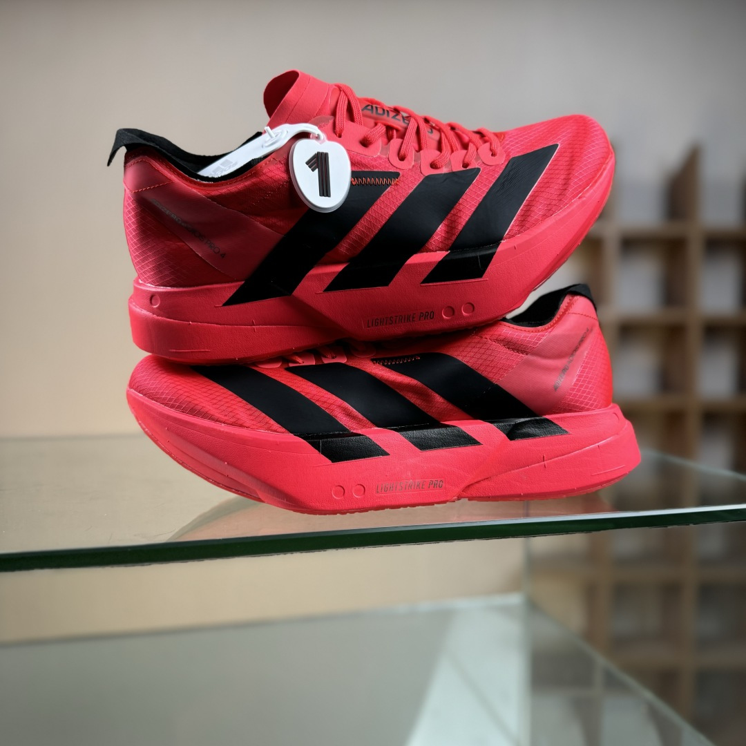 260 外贸版 Adidas Adizero Adios 4 M JR6368 阿迪透气轻盈低帮跑步鞋