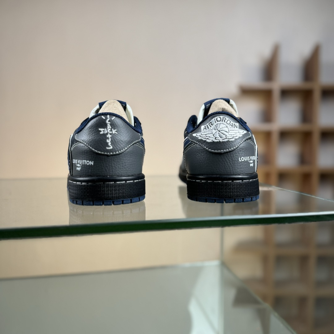 XC版Travis Scott x Fragment Design x Jordan Air Jordan 1 Low OG SP “LV联名——墨兰灰” DZ5899-024