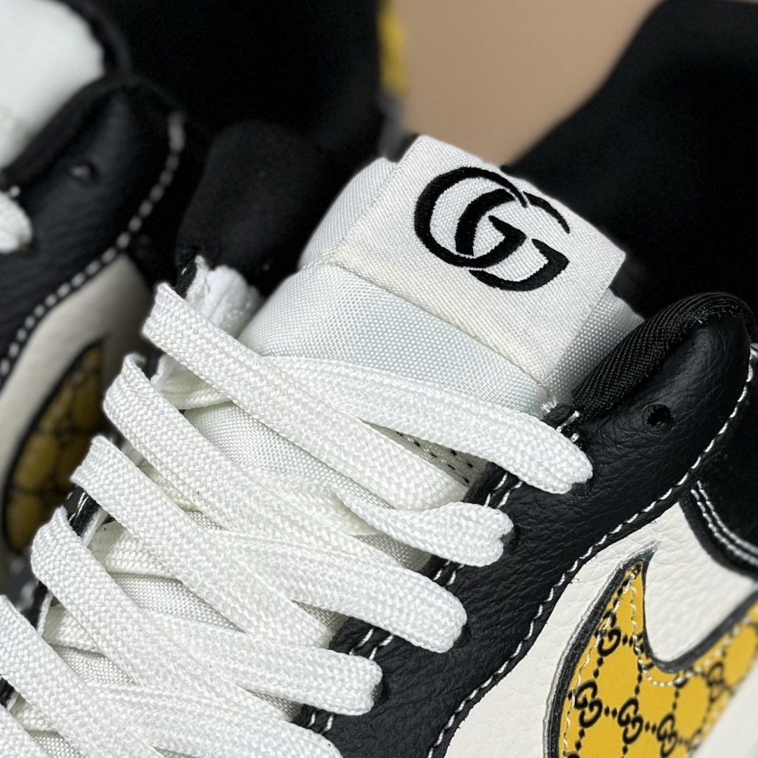 NIke Air Force 1 '07 Low “古驰联名——米黑金拼接”空军一号 低帮 运动鞋 DF0188-104-莆田鞋,莆田鞋货源,高仿鞋,高仿鞋货源,安福档口,莆田高仿鞋,莆田鞋批发,高仿鞋批发,莆田高仿运动鞋,高仿运动鞋,莆田运动鞋 NIke Air Force 1 '07 Low “古驰联名——米黑金拼接”空军一号 低帮 运动鞋 DF0188-104