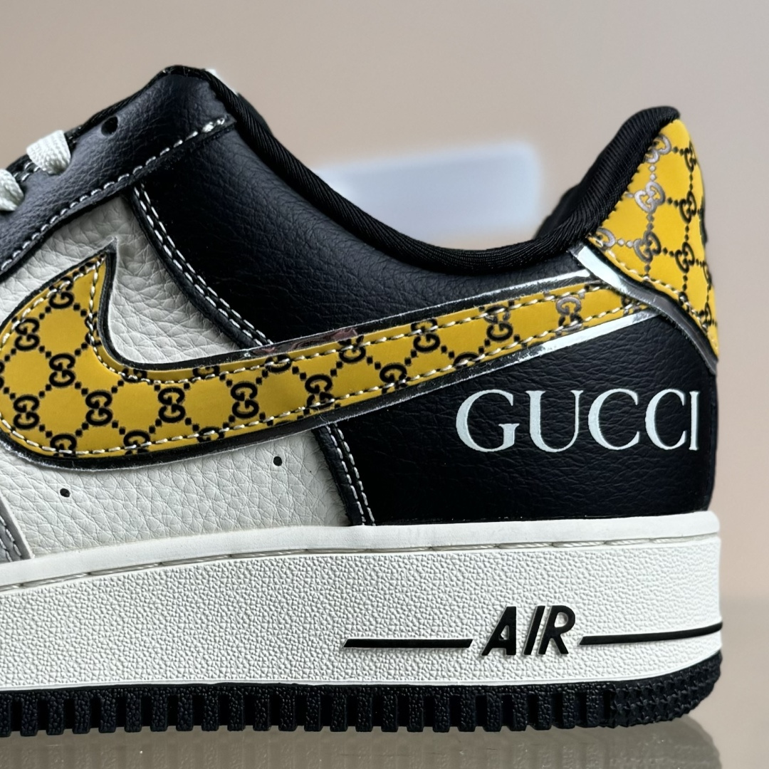 NIke Air Force 1 '07 Low “古驰联名——米黑金拼接”空军一号 低帮 运动鞋 DF0188-104-莆田鞋,莆田鞋货源,高仿鞋,高仿鞋货源,安福档口,莆田高仿鞋,莆田鞋批发,高仿鞋批发,莆田高仿运动鞋,高仿运动鞋,莆田运动鞋 NIke Air Force 1 '07 Low “古驰联名——米黑金拼接”空军一号 低帮 运动鞋 DF0188-104