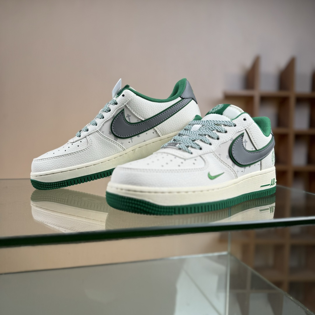 Nike Air Force 1'07 Low 克罗心联名 米绿银 空军一号低帮休闲板鞋 QW5606-260