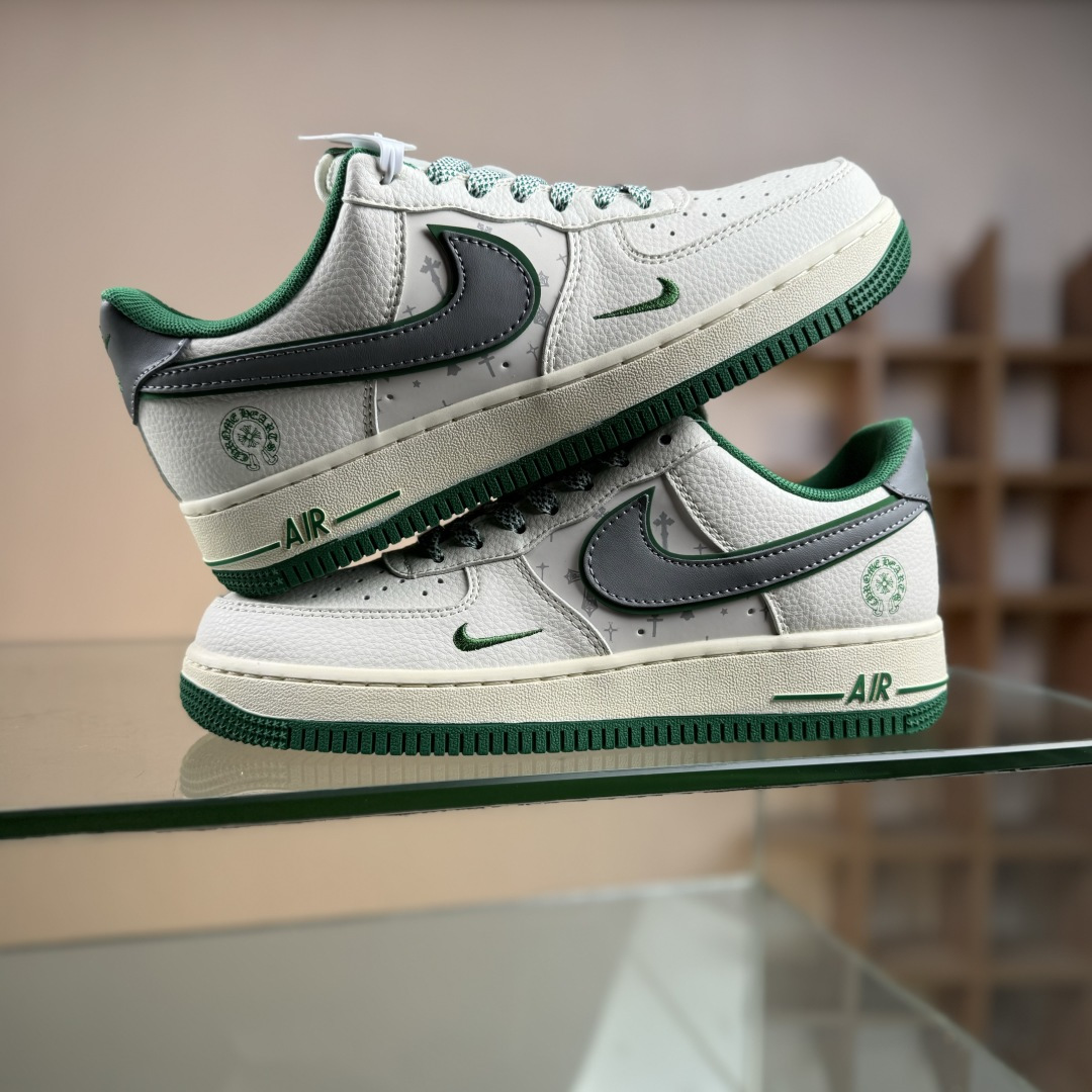 Nike Air Force 1'07 Low 克罗心联名 米绿银 空军一号低帮休闲板鞋 QW5606-260