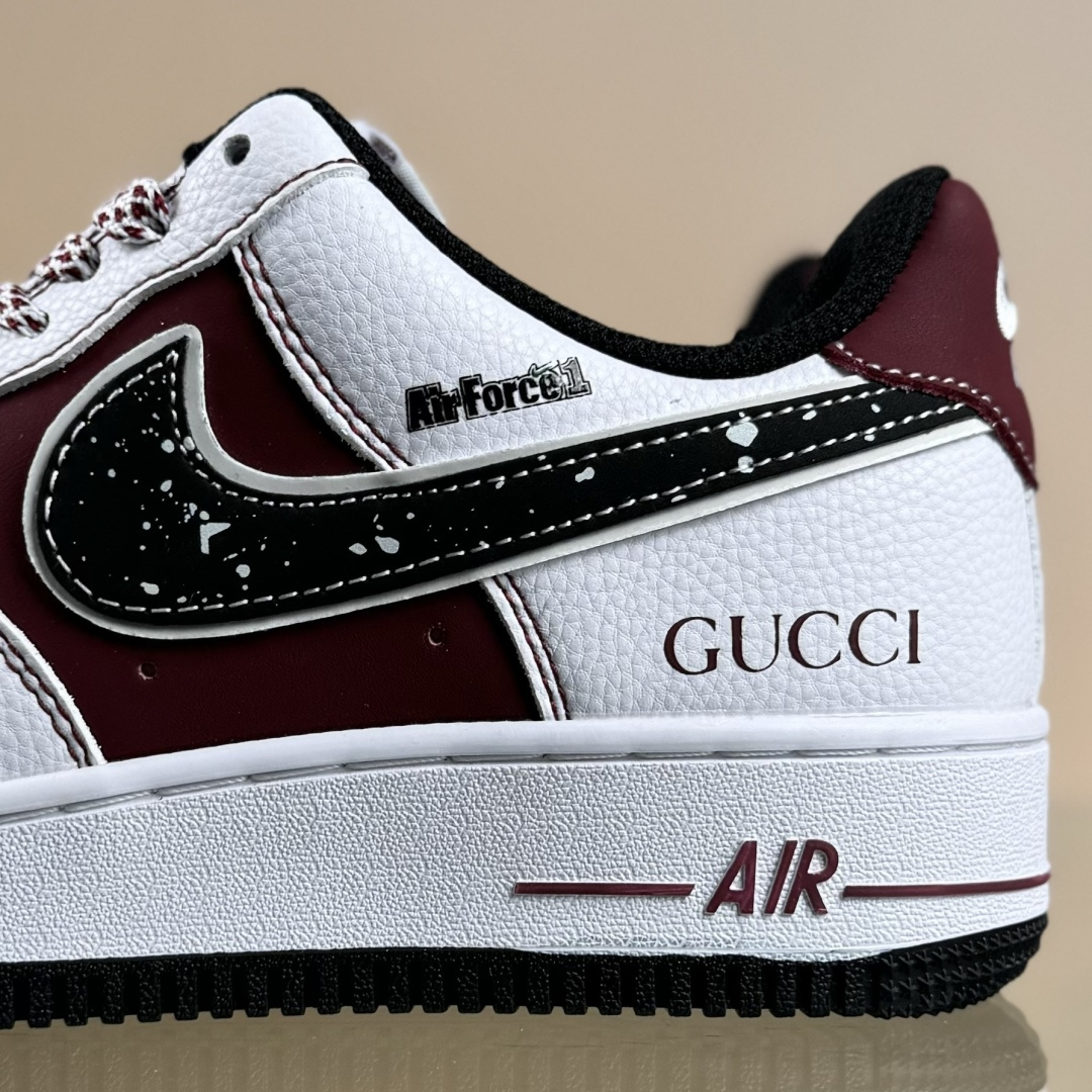 NIke Air Force 1 '07 Low “古驰联名——栗红米白”空军一号 低帮 运动鞋 休闲鞋 KK1988-511