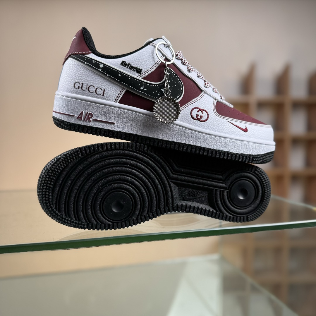 NIke Air Force 1 '07 Low “古驰联名——栗红米白”空军一号 低帮 运动鞋 休闲鞋 KK1988-511